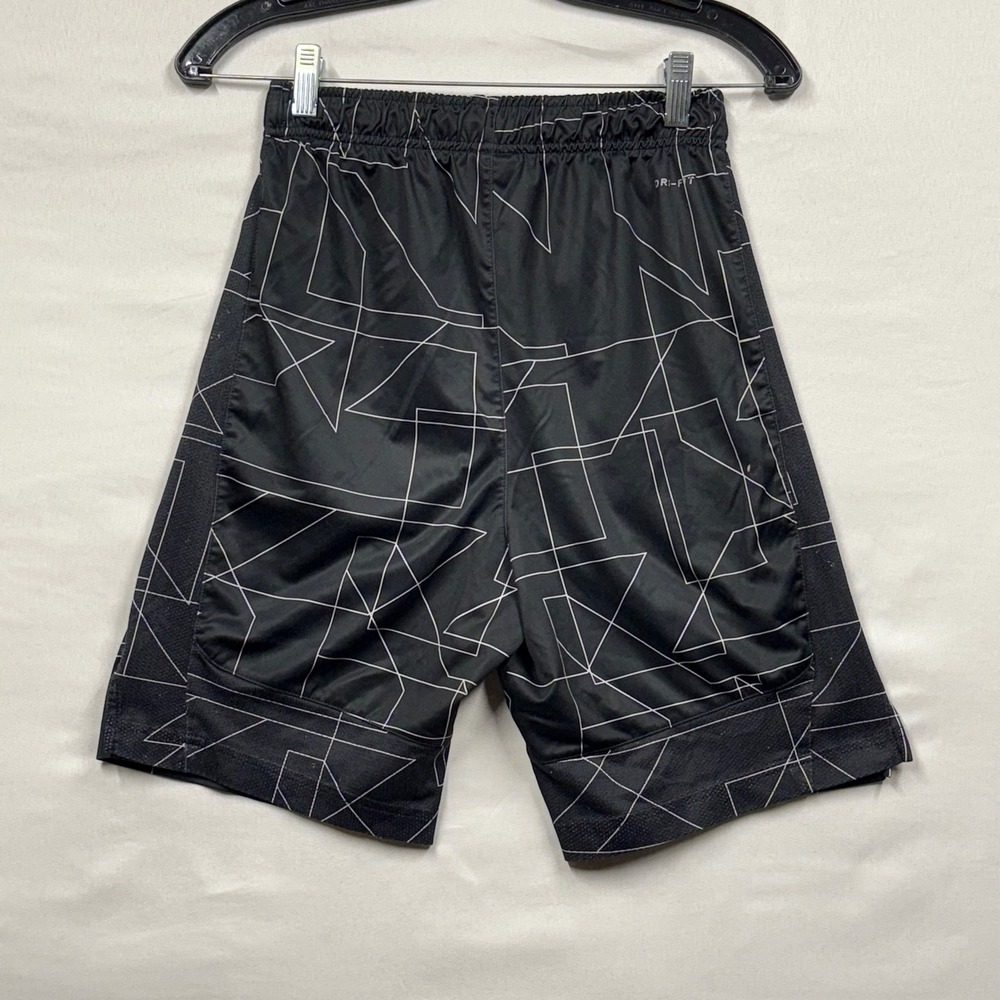 Nike Kids Dri Fit Black Geometric Print Athletic Shorts Size‎ L